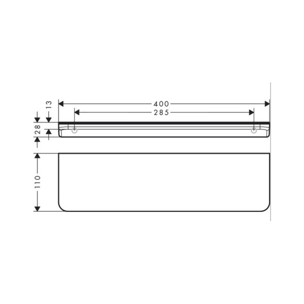 Поличка 40.0/34.0 х 11.0 см Axor Universal Circular, Brushed Brass (42844950)