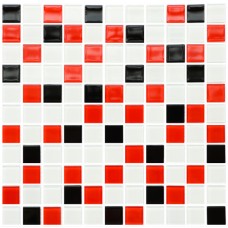 Мозаїка GM 4007 C3 Black-Red M-White 300x300x4 Котто Кераміка