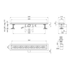 Трап линейный KRP Eifel M60 Muster Eifel Сантехника Kroner