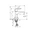Смеситель Axor Citterio E 130 Lever для умывальника, Polished Black Chrome 36111330