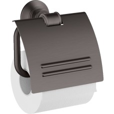 Тримач туалетного паперу настінний з кришкою Axor Montreux, Brushed Black Chrome 42036340