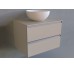 CUBIKA Підвісна тумба під умивальник 70x50x50 см на 2 шухляди, Bianco matt (CKD809LBK)