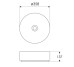 Умивальник накладной 35,8*35,8*13,7см круглый, серый матовый