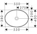 XUNIVA D умивальник 55*40см без отв, без переливу