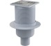 Зливний трап 105x105/50мм з прямим підведенням, з гідрозатвором SMART Alcaplast