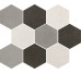 Мозаїка 29.2x35.5 Piemonte Mix Grey Hexagono Cristacer Piemonte з колекції Piemonte Cristacer