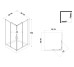 Душевая кабина квадратная SUVIA BLACK 2D R55 90x90х190 стекло satin ACTIVE SHIELD 5мм, защитное покрытие