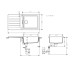 Кухонная мойка S520-F480 1000х500 с полкой Graphiteblack (43358170)