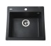 Гранітна мийка Globus Lux AOSTA чорний металiк 490x455мм-А0001 Globus Lux