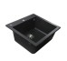 Гранітна мийка Globus Lux AOSTA чорний металiк 490x455мм-А0001 Globus Lux
