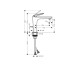 Змішувач Axor Citterio C 125 Cubic cut CoolStart для умивальника з д/к pop-up, Polished Black Chrome (49031330)