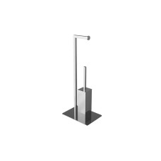 SQUARE, Тримач туалетного паперу+Йоржик вільностоячий, chrome (100360488)