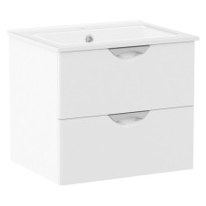 NOVA VLNA комплект мебели 70см, белый: тумба подвесная, 2 ящика + умывальник накладной