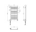 Электрическое полотенцесушитель Авангард X 480*1000L Sensor WF черный ( А0061454 ) Navin