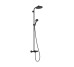 ACTIVERA S 240 1jet EcoSmart Showerpipe душова система з термостатом для ванни, чорний матовий