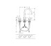 Змішувач AXOR One 170 для умивальника на 3 отвори з д/к push-open. Stainless Steel Optic (48050800)