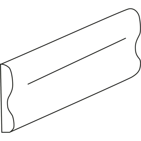 Бордюр 5x15 MANU0515WHBM White Torelo Cobsa Manual з колекції Manual Cobsa