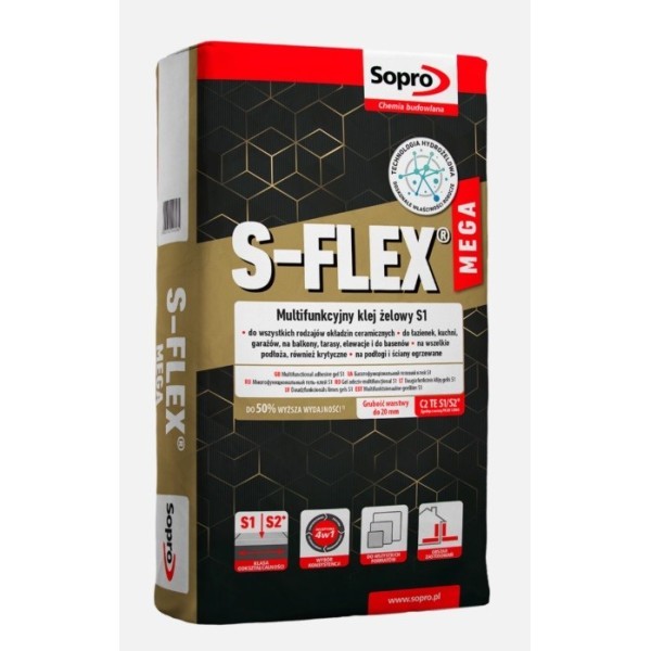 Клей для плитки Sopro S-Flex Mega (22,5 кг) Sopro