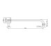 H19000H00094003 Кронштейн для душа, 350 мм, SATIN NICKEL (1 сорт)