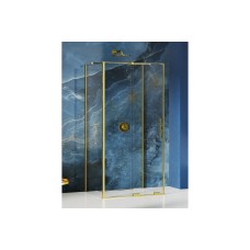 Душова кабіна прямокутна SMART LIGHT GOLD 1D 100x90x200 скло grafit ACTIVE SHIELD 8мм