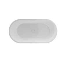 Ванна акрилова окремостояча суцільнолита PureLine 1600x800 White з сифоном Окремостоячі ванни