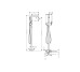 Смеситель Tecturis S для напольной ванны, Brushed Black Chrome (73440340)