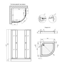 Душова кабіна Cascad - S.F.D.80x80 см Душова кабіна Cascad - S.F.D.80x80 см
