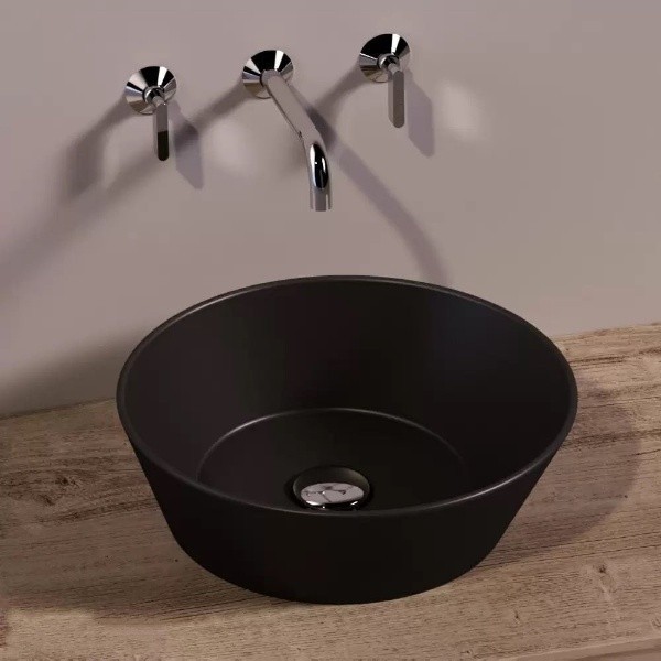 Умивальник WA 01 Wave (WA01 NM) Blak matt, SIMAS Simas