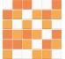 Мозаїка (30x30) M TR 02 Tr ghiaccio-33+Tr papaya-33+Tr mandarino-33 - Trasparenze Mix з колекції Trasparenze Mix Vogue
