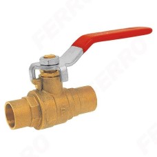 Кран шаровой для воды 1" с ручкой под пайку 28мм FERRO Кран шаровой для воды 1" с ручкой под пайку 28мм FERRO