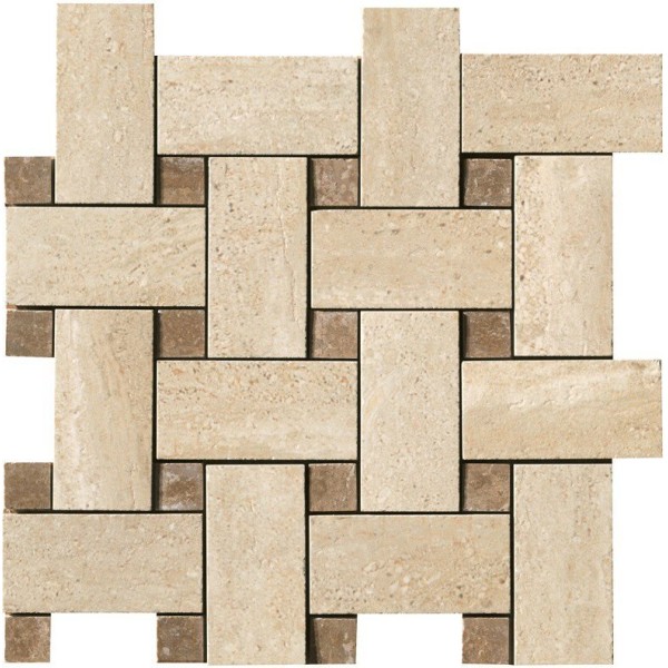 Мозаїка (30x30) 1038237 Mos. Intr. Crema Lp/Rt - I Travertini з колекції I Travertini Serenissima