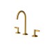 LIGNAGE LUXE, Змішувач для умивальника на 3 отвори з керамічним картриджем, brushed gold (100301559)