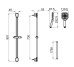 URBAN Душовий комплект (душова рейка з тримачем + ручний душ на 2 функції + шланг 175см) хромований (100094132)