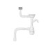 Сифон для кухонної мийки Kroner KRP KS02-1WHI 3 1/2"х40/50 мм з відводом для пральної машини, з квадратним переливом Kroner