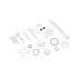 Сифон для кухонної мийки Kroner KRP KS02-1WHI 3 1/2"х40/50 мм з відводом для пральної машини, з квадратним переливом Kroner