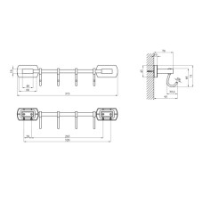 Тримач для рушників KRM Graz - C95618-4 Тримач для рушників KRM Graz - C95618-4