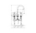 Змішувач Axor Archivio 190 Cross для умивальника на 3 отвори, Stainless Steel Optic 34027800