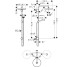 Душова система Axor One Showerpipe 280 1jet прихованого монтажу без змішувача, Brushed Bronze (48790140)