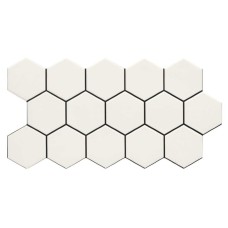 Декор Snow 26.5x51 Hex Black Snow з колекції Hex Black Snow Hex Керамічна плитка Realonda
