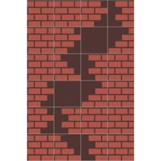 (20x20) Void Red Q - Dixon з колекції Dixon Dixon Керамічна плитка Bisazza