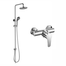IMPRESE душовий набір, змішувач для душа HORAK, душова система без змішувача (15170+T-15084), хром