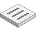 Решітка MANHATTAN SQUARE CORNER DRAINAGE GRATE GREY - 15x15  Manhattan з колекції Manhattan Peronda