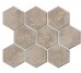 Мозаїка 29.2x35.5 Titanium Brown Hex?gono Cristacer Titanium з колекції Titanium Cristacer