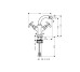 Смеситель Axor Montreux для биде двухвентильный Cross, Brushed Nickel 16520820