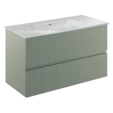 131775+126225 Тумба VORA 100 2 ящ, + раковина біла ENZO, MINERAL GREEN (1 сорт) 131775+126225 Тумба VORA 100 2 ящ, + раковина біла ENZO, MINERAL GREEN (1 сорт)