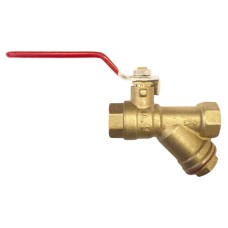 Кран кульовий з косим фільтром 1/2" FERRO Кран кульовий з косим фільтром 1/2" FERRO