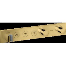 Термостат для трьох споживачів Axor Select, прихованого монтажу, Polished Gold Optic 18356990