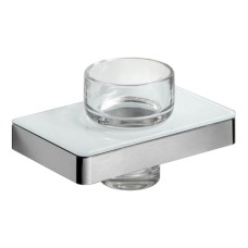 GLASS steel Стакан для зубних щіток, нержавіюча сталь, ABS, скло,100х180х110 (1 сорт)