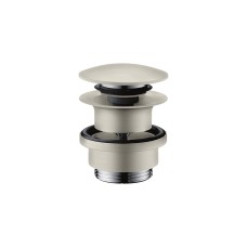 Донный клапан для умывальников с переливом AXOR push-open, Stainless Steel Optic (51300800)