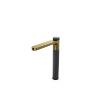 MALLORCA, Змішувач для умивальника H273 мм, brushed gold_matt black (700037543)